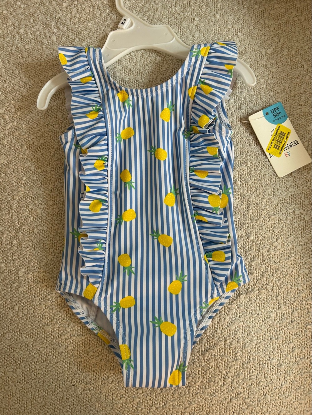Baby Stripes Pineapple One-Piece Swimsuit